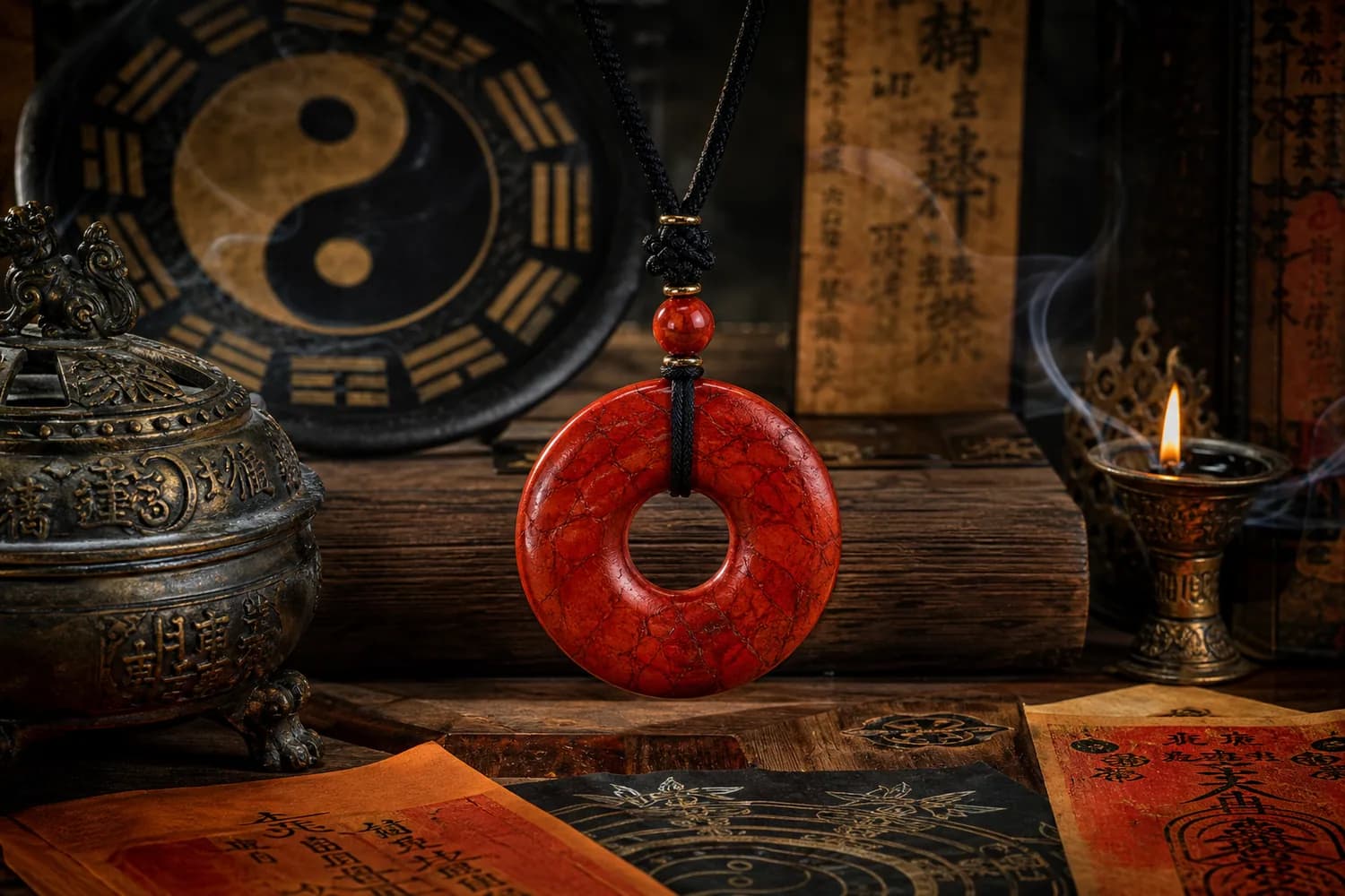 Close product scene for the Peace Buckle Blessing Pendant