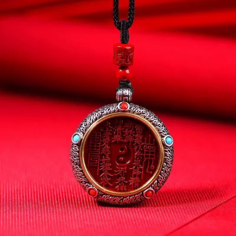 Shan Gui Silver Guardian Pendant with a silver-tone finish