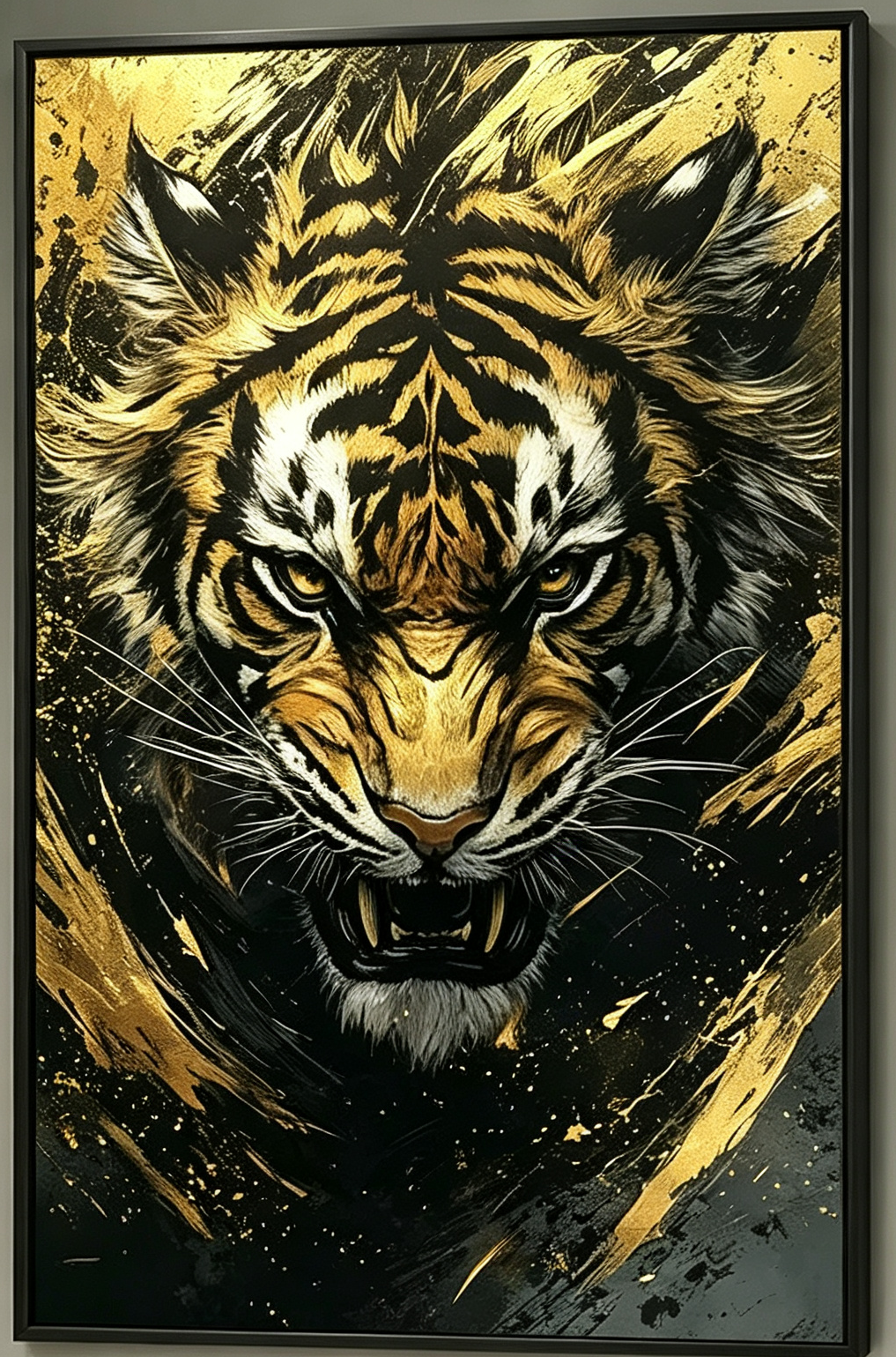 Celestial White Tiger Guardian Scroll Taoist wall art